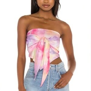 Superdown Tabitha Pastel Reversible Strapless Top